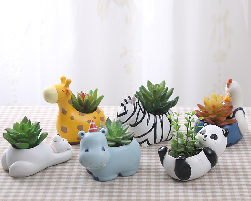 Animals Cactus Pots Resin Handicraft Animals Cactus Pots Resin Handicraft