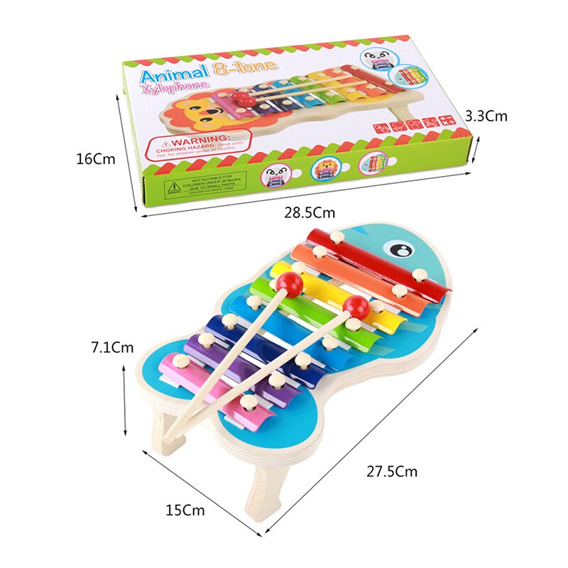 Animals Design Wooden Xylophone Toy for Kids