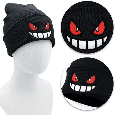 Anime Cap Unisex Daily Hat Adult Kids Cartoon Embroidered Knitted Hat Halloween Cosplay Prop Christmas Gift