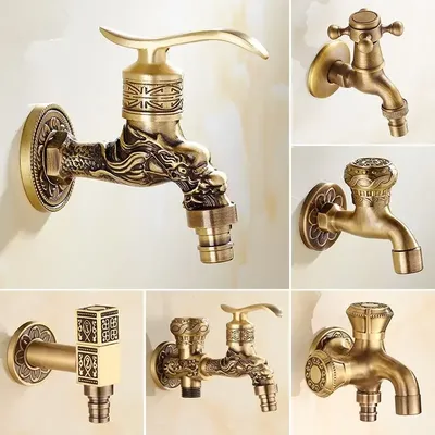 Anituqe Bronze Washing Machine Crane Decorative Outdoor Faucet , Vintage Garden Bibcock Tap Wall Mounted Mop Brass WF Anituqe Bronze Washing Machine Crane Decorative Outdoor Faucet , Vintage Garden Bibcock Tap Wall Mounted Mop Brass WF