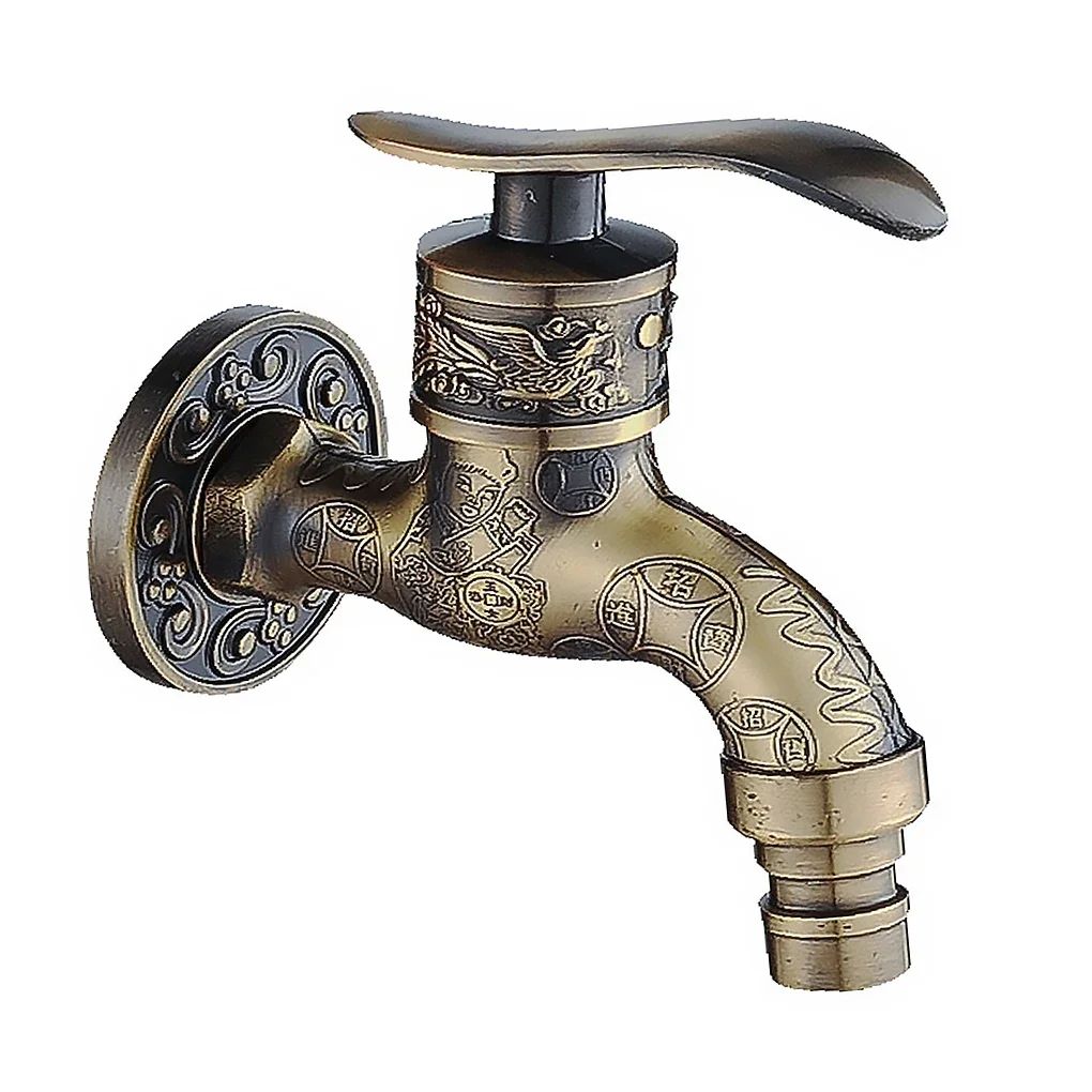 Anituqe Bronze Washing Machine Crane Decorative Outdoor Faucet , Vintage Garden Bibcock Tap Wall Mounted Mop Brass WF Anituqe Bronze Washing Machine Crane Decorative Outdoor Faucet , Vintage Garden Bibcock Tap Wall Mounted Mop Brass WF