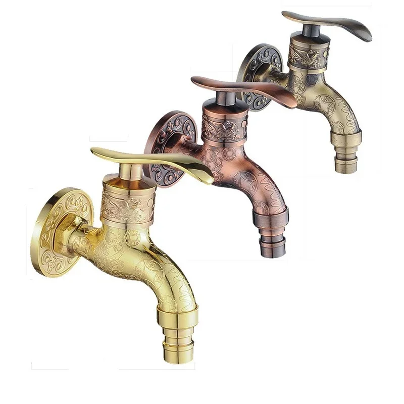 Anituqe Bronze Washing Machine Crane Decorative Outdoor Faucet , Vintage Garden Bibcock Tap Wall Mounted Mop Brass WF Anituqe Bronze Washing Machine Crane Decorative Outdoor Faucet , Vintage Garden Bibcock Tap Wall Mounted Mop Brass WF