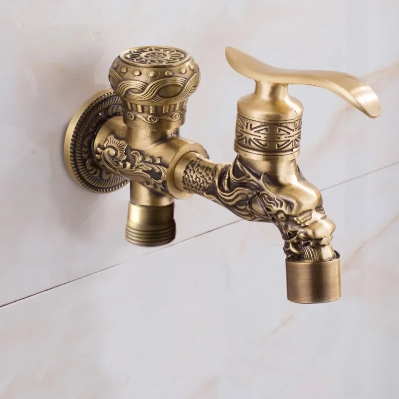 Anituqe Bronze Washing Machine Crane Decorative Outdoor Faucet , Vintage Garden Bibcock Tap Wall Mounted Mop Brass WF Anituqe Bronze Washing Machine Crane Decorative Outdoor Faucet , Vintage Garden Bibcock Tap Wall Mounted Mop Brass WF