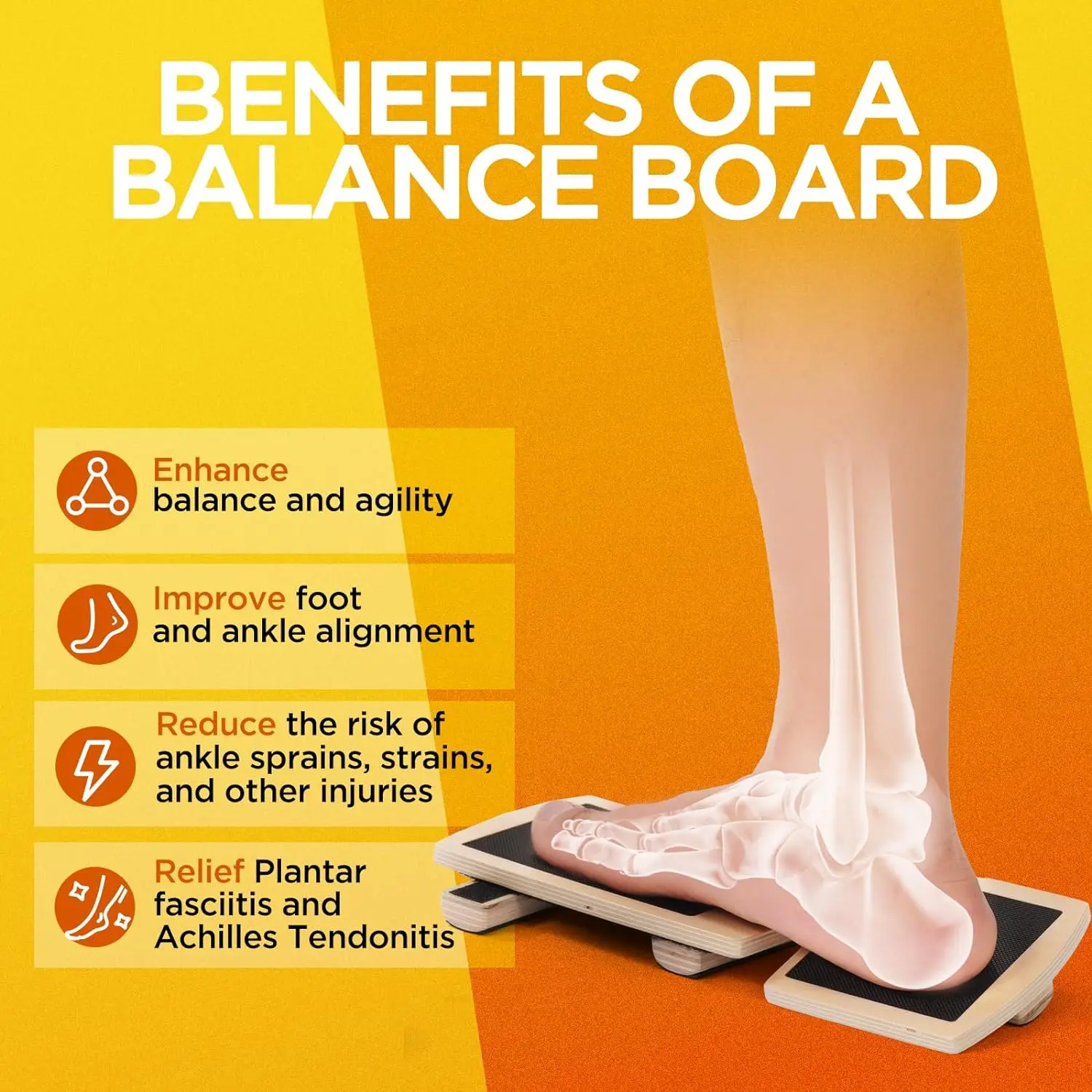 Ankle Balance Board Foot Strengthener Trainer For Pilates Balance Training Sprained Ankle Stability Exercises Plantar