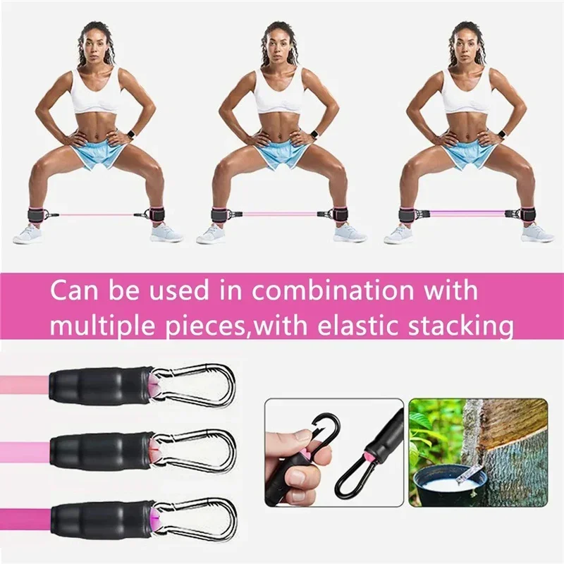 Ankle Straps Resistance Bands Set Fitness Workout Exercise Equipment Ankle Weight Yoga Elastic Fitness Band For Gym Man