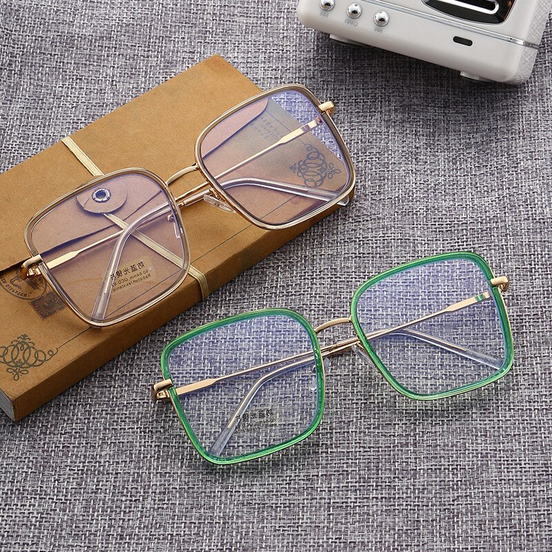 Anti Blue Light Big Square Eyeglasses Anti Blue Light Big Square Eyeglasses
