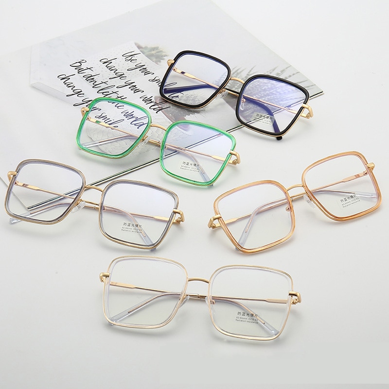 Anti Blue Light Big Square Eyeglasses Anti Blue Light Big Square Eyeglasses