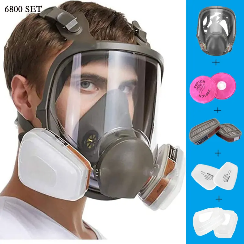 Anti-Fog Dustproof 6800 Full Face Gas Mask Industrial Painting Spraying Respirator Filter Safety Work Formaldehyde Anti-Fog Dustproof 6800 Full Face Gas Mask Industrial Painting Spraying Respirator Filter Safety Work Formaldehyde