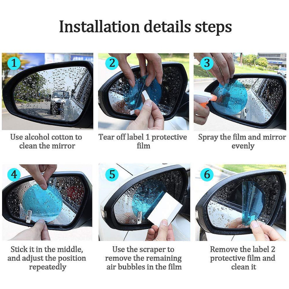 Anti Fog Films Rainproof Sticker (8pcs) Anti Fog Films Rainproof Sticker (8pcs)