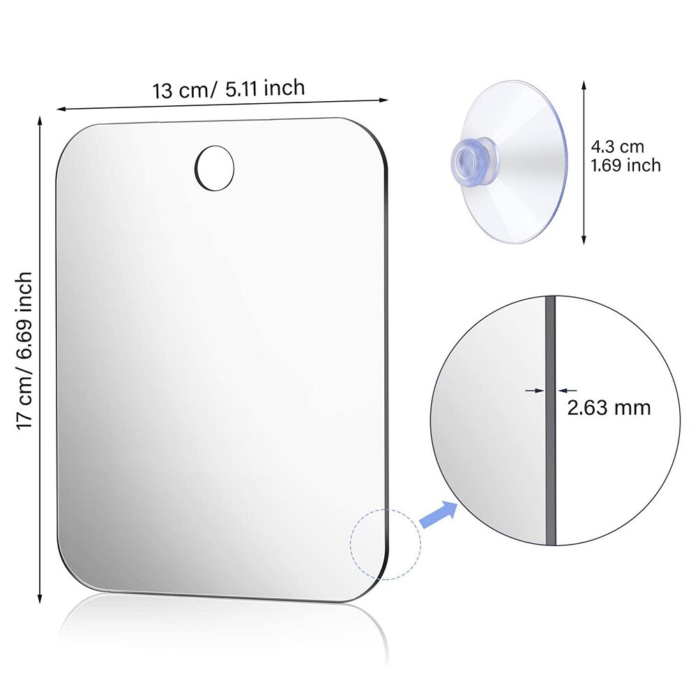 Anti Fog Shower Mirror with Suction Cup Anti Fog Shower Mirror with Suction Cup