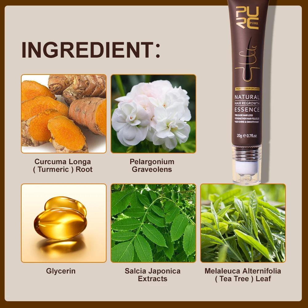 Anti Hair Loss Hair Growth Products Men Women Bald Remedy Roller Scalp Massage Treatment Ginger Fast Grow Hair Serum