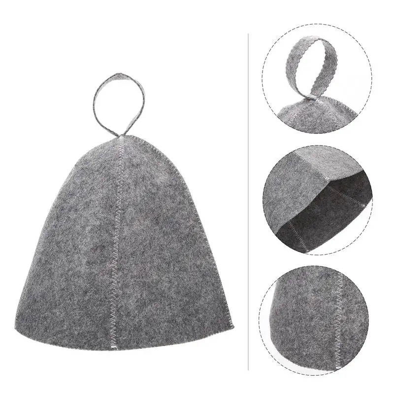 Anti-heat Sauna Felt Hats (2Pcs)