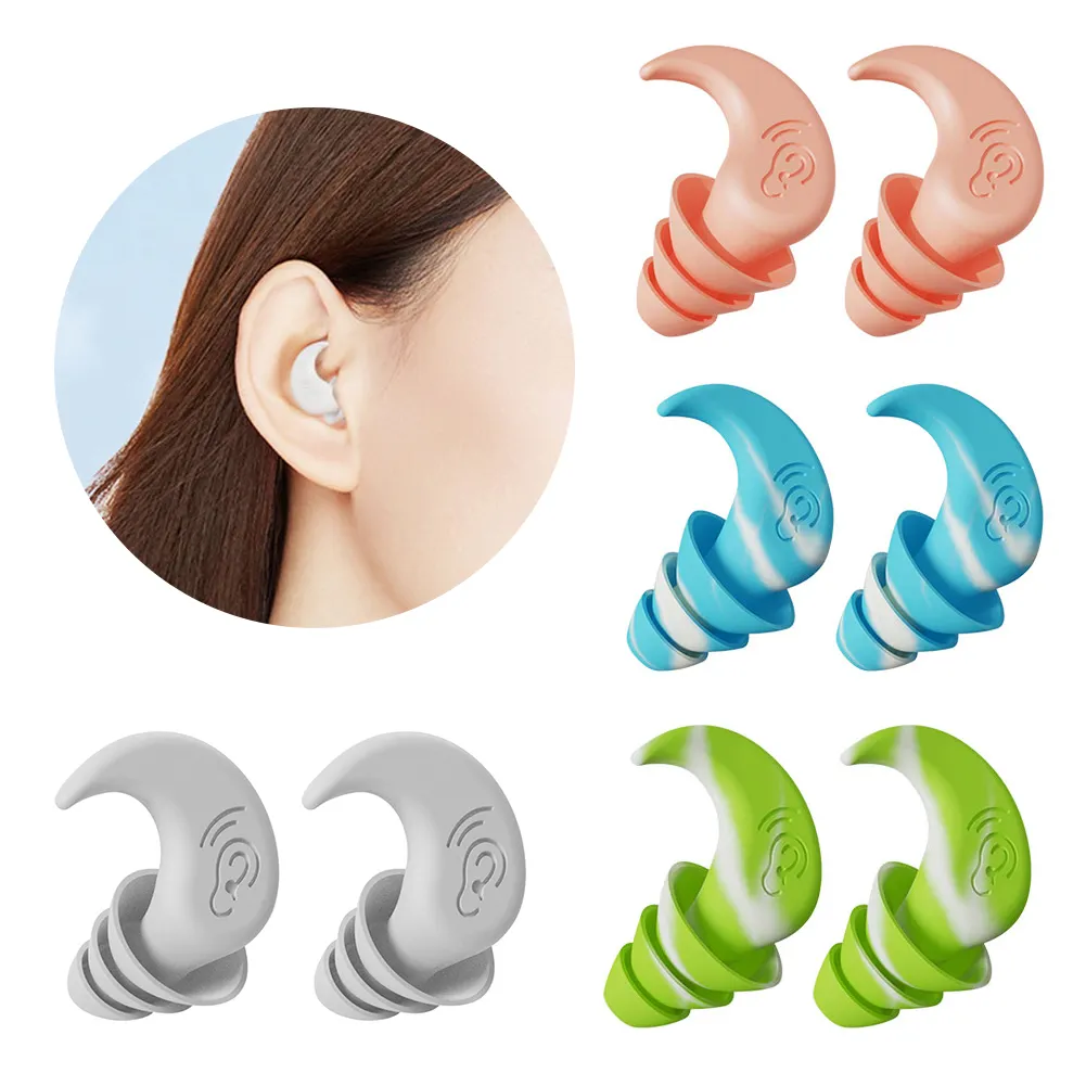 Anti Noise Silicone Earplugs Waterproof Swimming Ear Plugs For Sleeping Diving Surf Soft Comfort Natation Swimming Ear Anti Noise Silicone Earplugs Waterproof Swimming Ear Plugs For Sleeping Diving Surf Soft Comfort Natation Swimming Ear