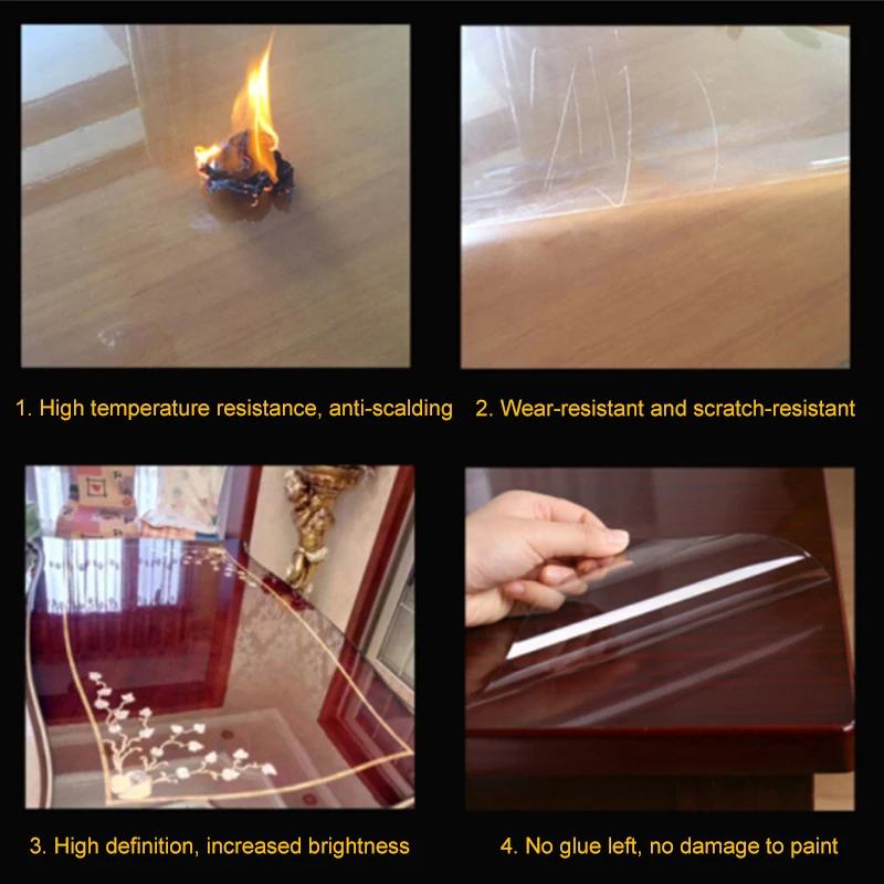 Anti-scratch Heat Resistant Furniture Stickers HD Transparent Desktop Protective Film Anti-scratch Heat Resistant For Anti-scratch Heat Resistant Furniture Stickers HD Transparent Desktop Protective Film Anti-scratch Heat Resistant For