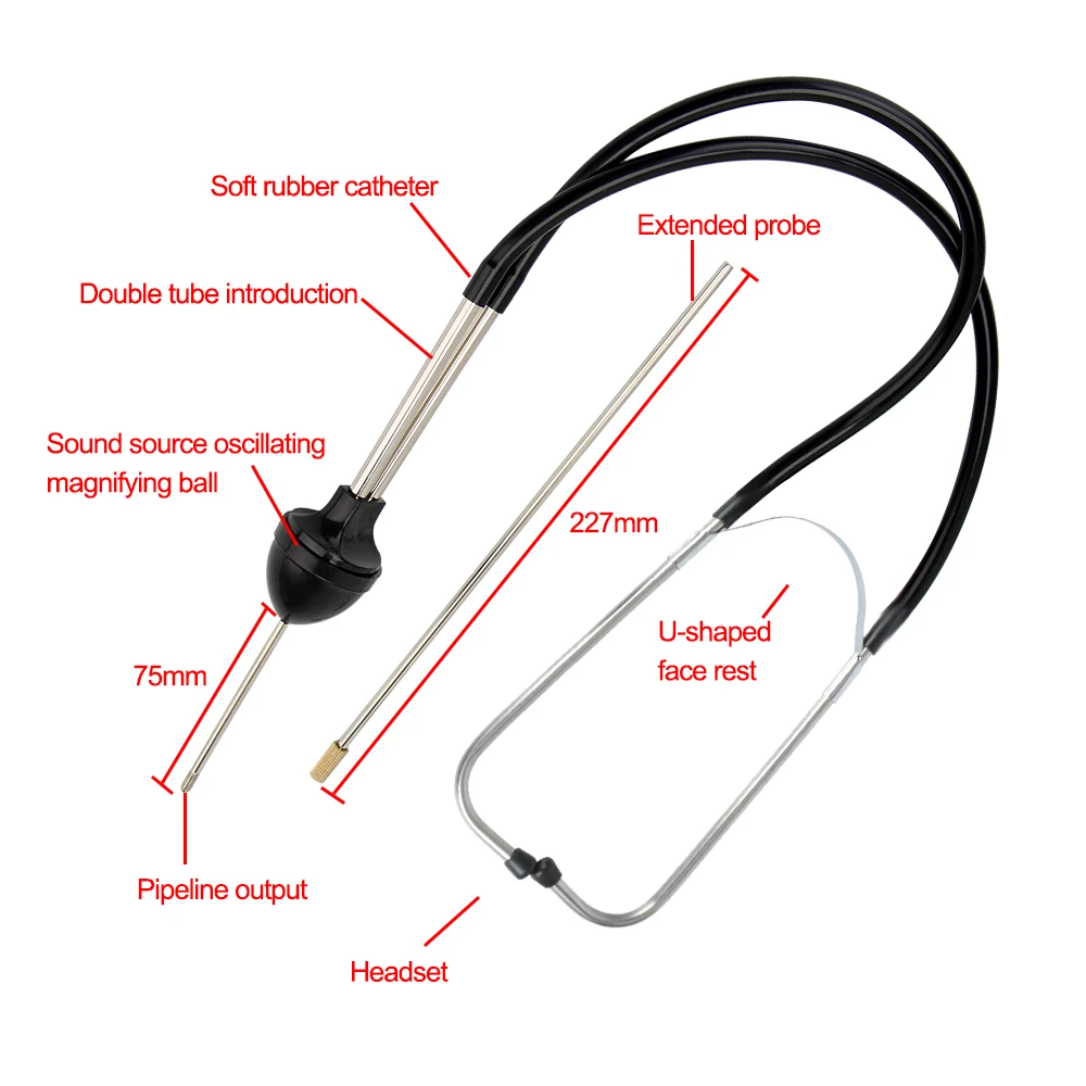 Anti-shocked Engine Analyzer Auto Engine Hearing Tool Car Engine Block Diagnostic Tool Mechanics Cylinder Stethoscope Anti-shocked Engine Analyzer Auto Engine Hearing Tool Car Engine Block Diagnostic Tool Mechanics Cylinder Stethoscope