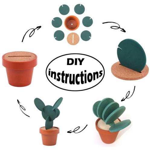Anti Skid EVA Cactus Coaster (6pcs) Anti Skid EVA Cactus Coaster (6pcs)