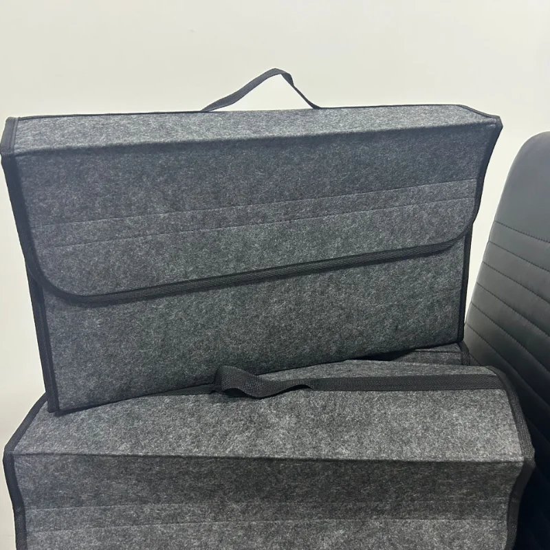 Anti Slip Compartment Boot Storage Organizer Tool Car Storage Bag Car Trunk Organizer Soft Felt Storage Box Car