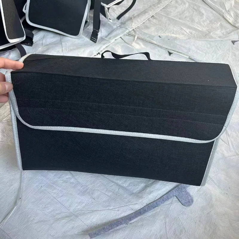 Anti Slip Compartment Boot Storage Organizer Tool Car Storage Bag Car Trunk Organizer Soft Felt Storage Box Car