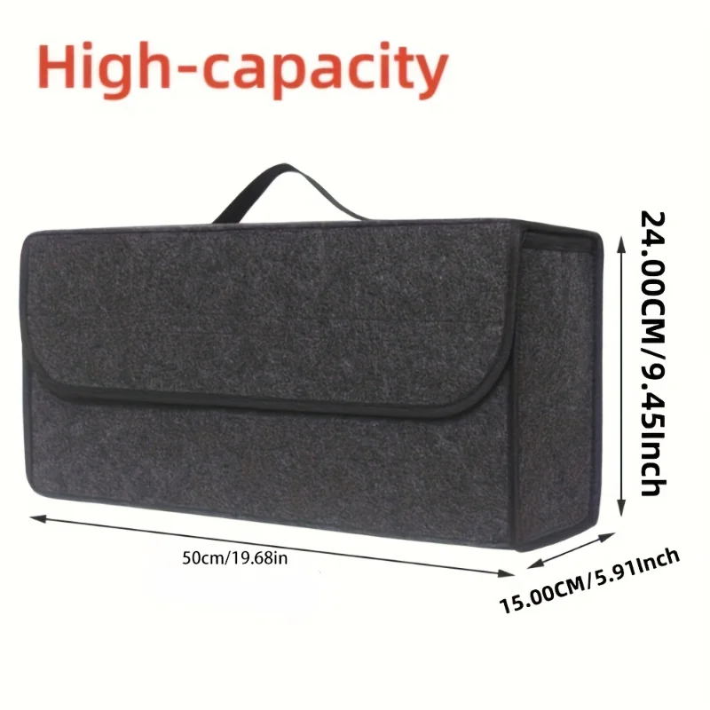 Anti Slip Compartment Boot Storage Organizer Tool Car Storage Bag Car Trunk Organizer Soft Felt Storage Box Car