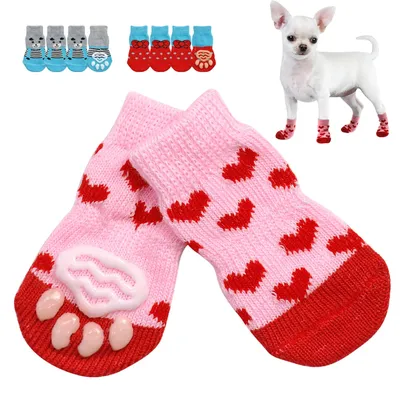 Anti Slip Dog Socks Paw Protectors (4 pcs) Anti Slip Dog Socks Paw Protectors (4 pcs)