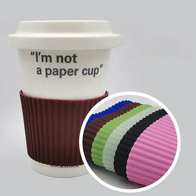 Anti Slip Silicone Reusable Cup Sleeve