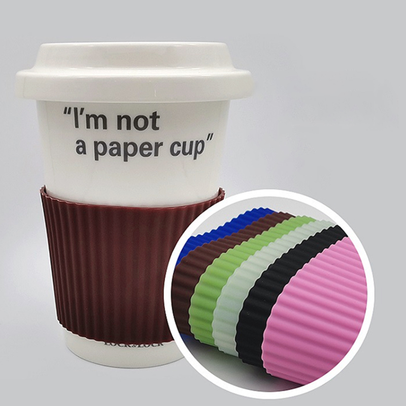 Anti Slip Silicone Reusable Cup Sleeve Anti Slip Silicone Reusable Cup Sleeve