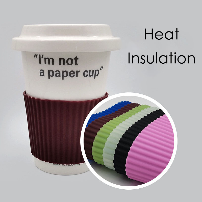 Anti Slip Silicone Reusable Cup Sleeve Anti Slip Silicone Reusable Cup Sleeve