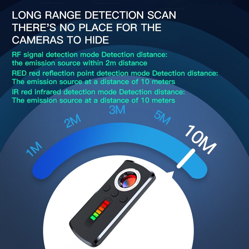 Anti Spy Tracker Hidden Camera Detector Wireless RF Signal Bug Detector Infrared GPS Search Gadget Automation Alarm