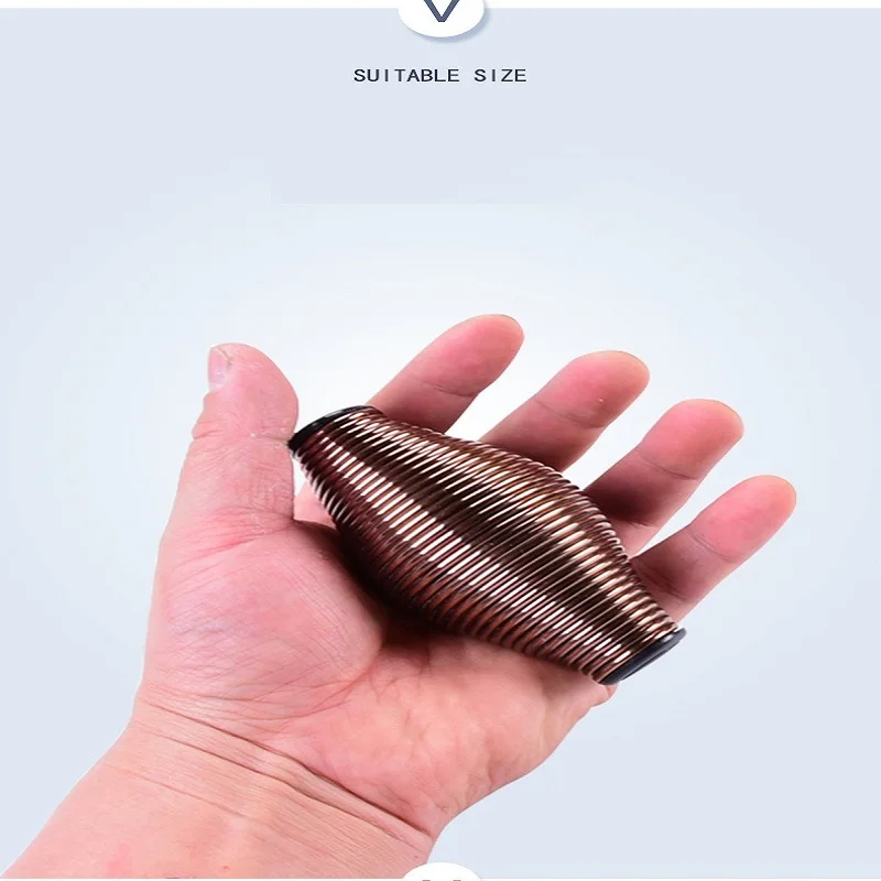 Anti Stress Ball Metal Spring Grip Ball Hand Finger Fitness Ball Grip Strength Enhancer Relieve Anxiety Decompression