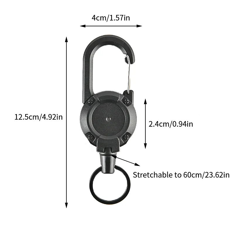 Anti-theft Metal Easy-to-pull Buckle Rope Elastic Keychain Sporty Retractable Key Ring Anti Lost Yoyo Ski Pass ID Card Anti-theft Metal Easy-to-pull Buckle Rope Elastic Keychain Sporty Retractable Key Ring Anti Lost Yoyo Ski Pass ID Card
