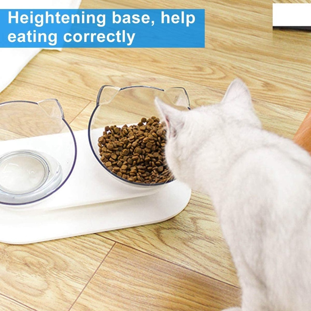 Anti Vomiting Cat Bowl Double Feeder Anti Vomiting Cat Bowl Double Feeder