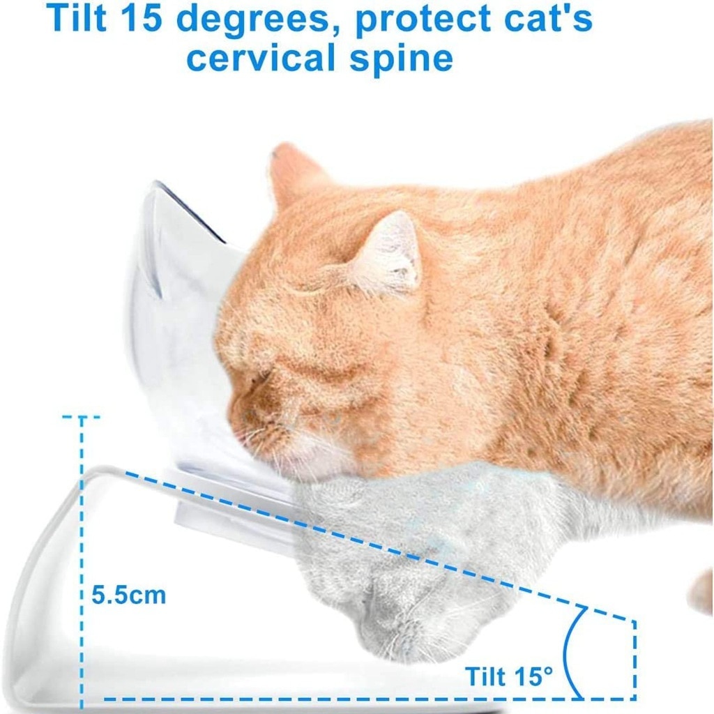 Anti Vomiting Cat Bowl Double Feeder Anti Vomiting Cat Bowl Double Feeder