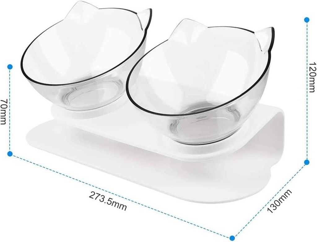 Anti Vomiting Cat Bowl Double Feeder Anti Vomiting Cat Bowl Double Feeder