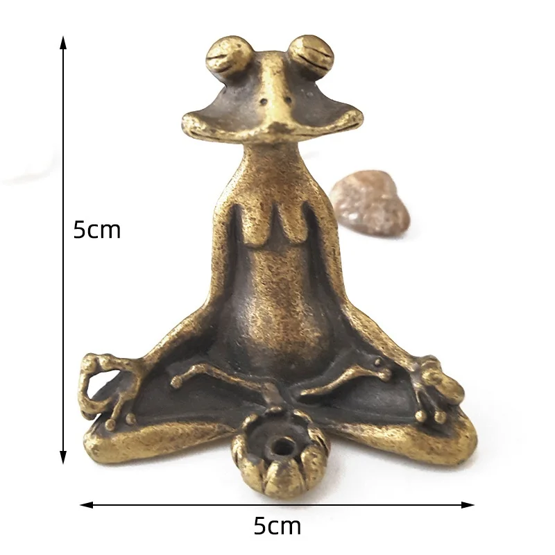 Antique Brass Meditation Zen Frog Statue Ornament Copper Animal Sculpture Incense Burner Home Desk Decorations Tea Pet Antique Brass Meditation Zen Frog Statue Ornament Copper Animal Sculpture Incense Burner Home Desk Decorations Tea Pet