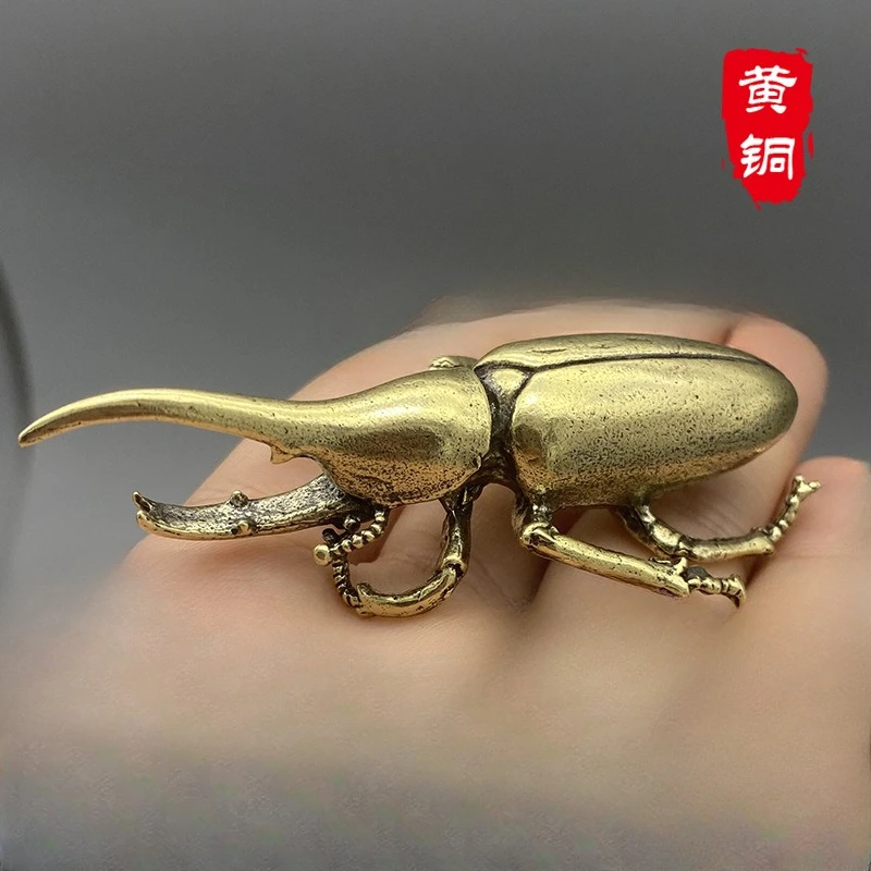 Antique Bronze Beetles Miniature Figurine Small Desk Decorations Vintage Copper Insect Tea Pets Ornament Home Decor Antique Bronze Beetles Miniature Figurine Small Desk Decorations Vintage Copper Insect Tea Pets Ornament Home Decor