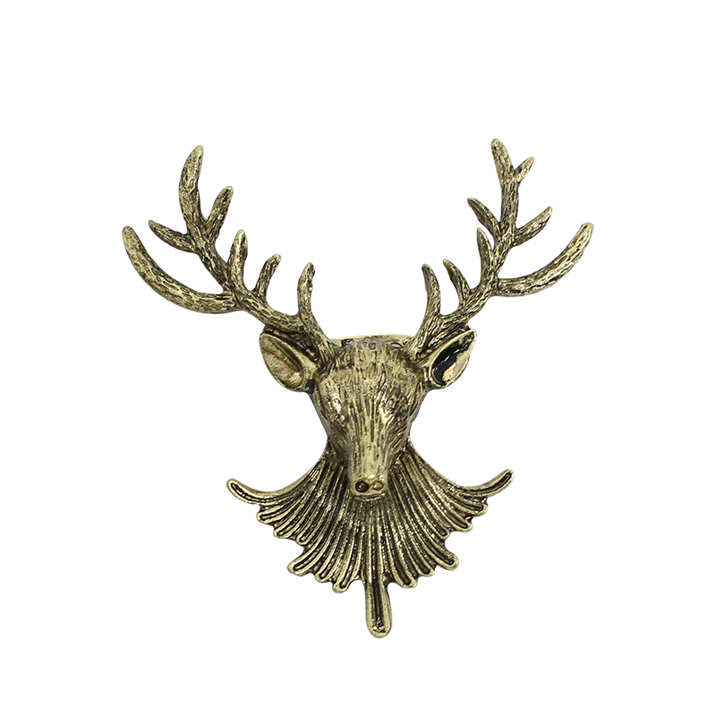 Antique Bronze Plated Metal Deer Brooch Antique Bronze Plated Metal Deer Brooch