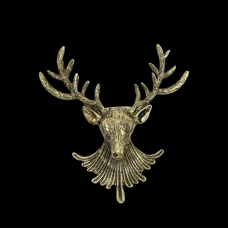 Antique Bronze Plated Metal Deer Brooch Antique Bronze Plated Metal Deer Brooch