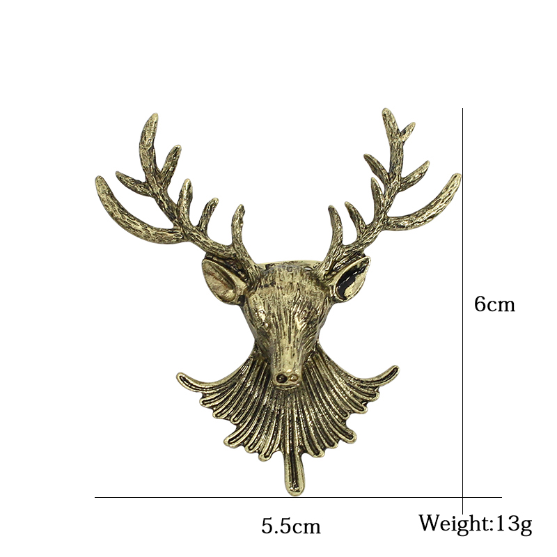 Antique Bronze Plated Metal Deer Brooch Antique Bronze Plated Metal Deer Brooch