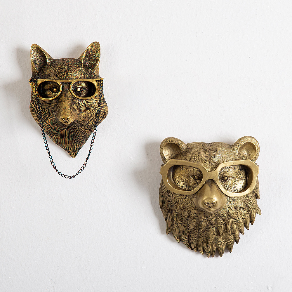 Antique Bronze Resin Animal Head Hook for Wall Antique Bronze Resin Animal Head Hook for Wall