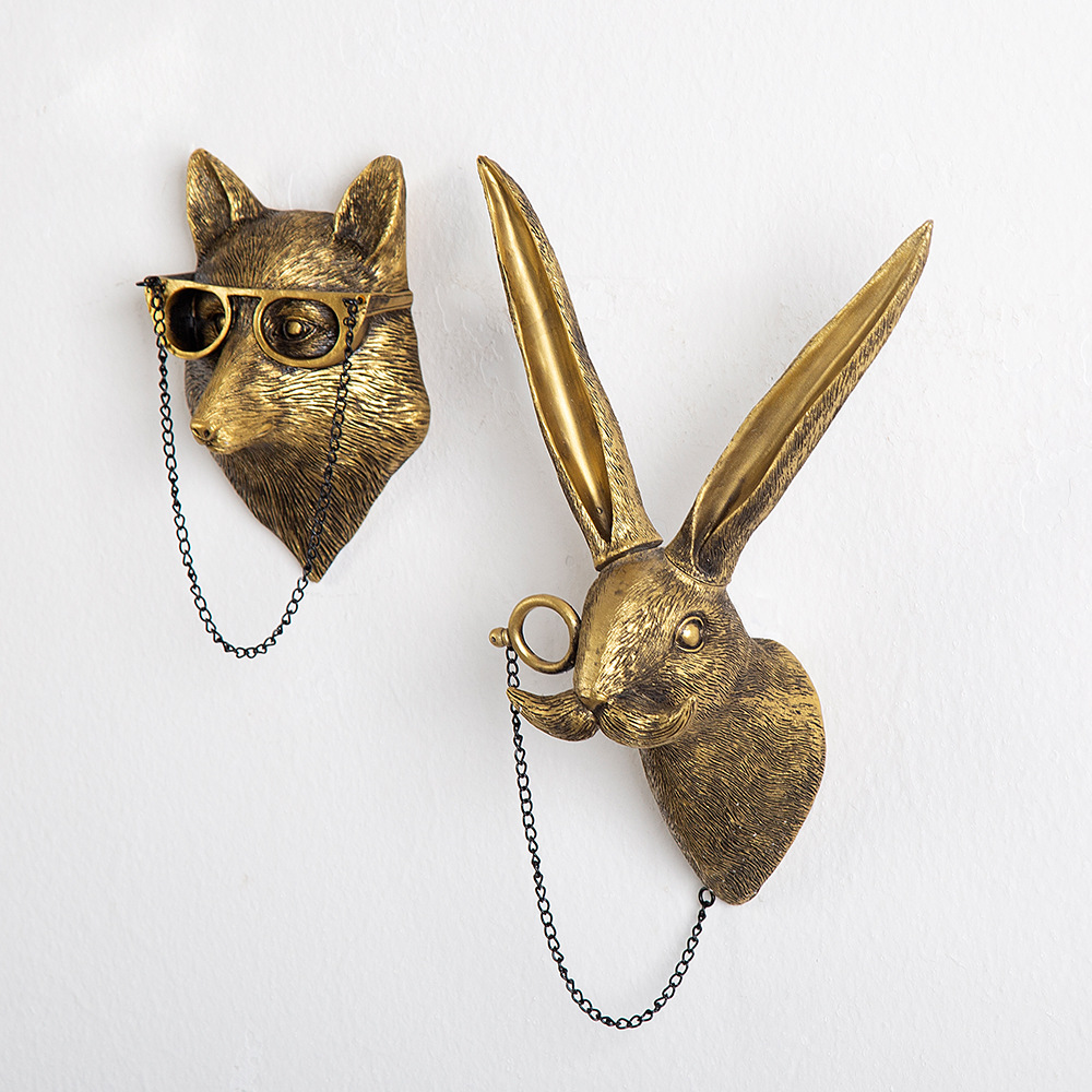 Antique Bronze Resin Animal Head Hook for Wall Antique Bronze Resin Animal Head Hook for Wall