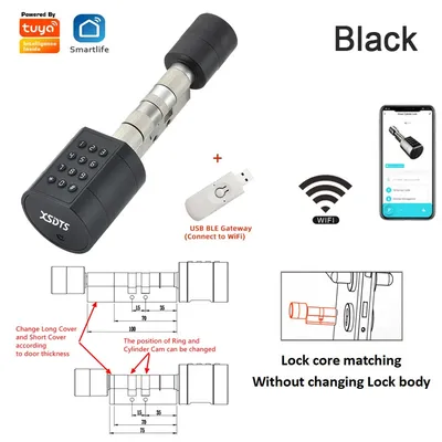 APP Fingerprint Cylinder Electronic Smart Door Lock Digital Keypad Code Key Card Remote Control Adjustable Home APP Fingerprint Cylinder Electronic Smart Door Lock Digital Keypad Code Key Card Remote Control Adjustable Home