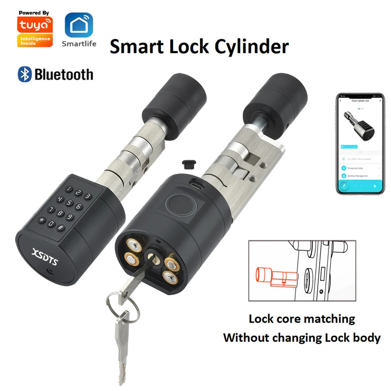APP Fingerprint Cylinder Electronic Smart Door Lock Digital Keypad Code Key Card Remote Control Adjustable Home APP Fingerprint Cylinder Electronic Smart Door Lock Digital Keypad Code Key Card Remote Control Adjustable Home