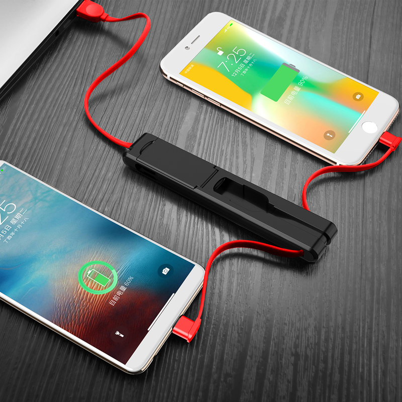 Apple and Android USB Charging Cable with Phone Holder Apple and Android USB Charging Cable with Phone Holder