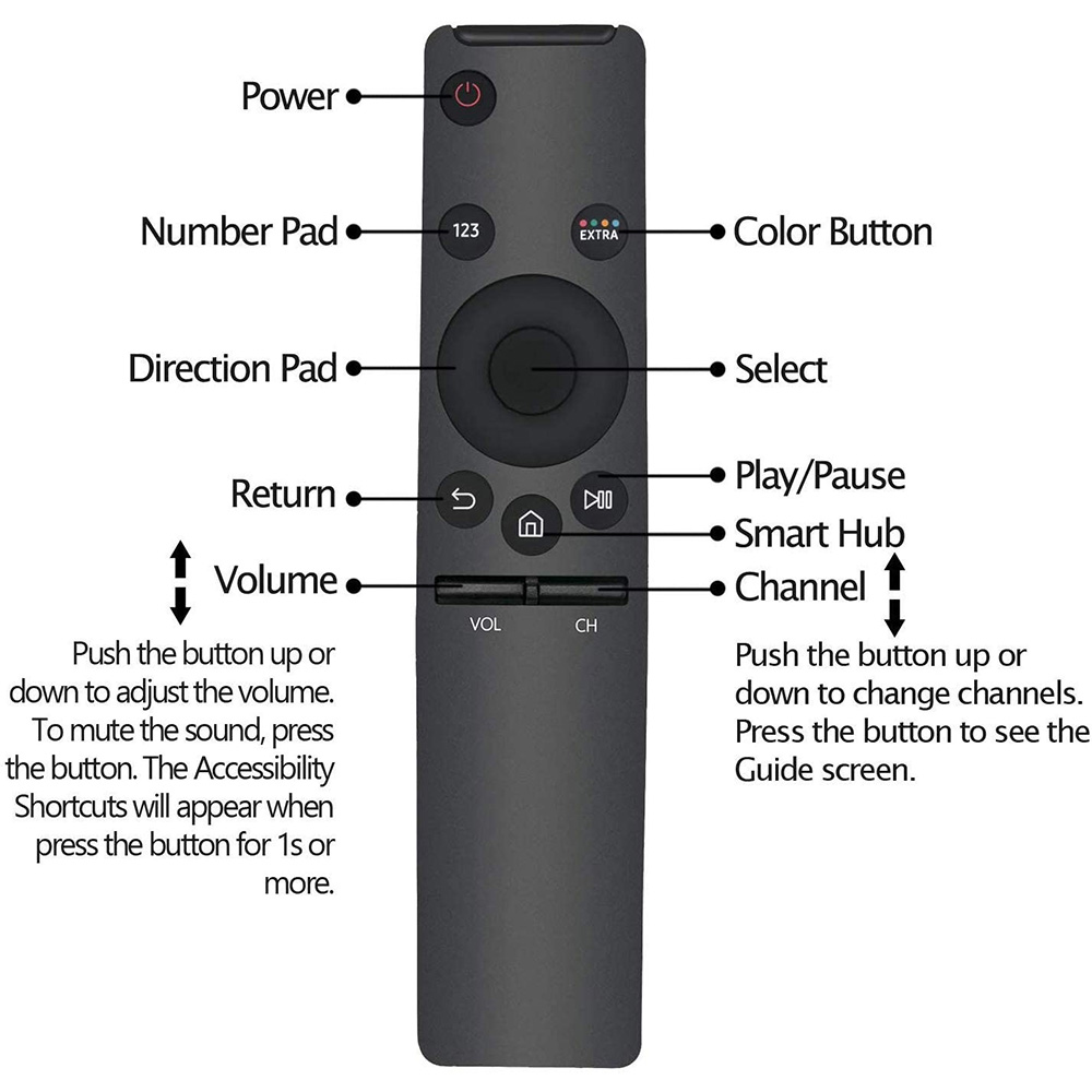 Applicable to Samsung smart TV remote control BN59-01259B BN59-01259D/C 1260E HD 4K LCD TV remote control Applicable to Samsung smart TV remote control BN59-01259B BN59-01259D/C 1260E HD 4K LCD TV remote control