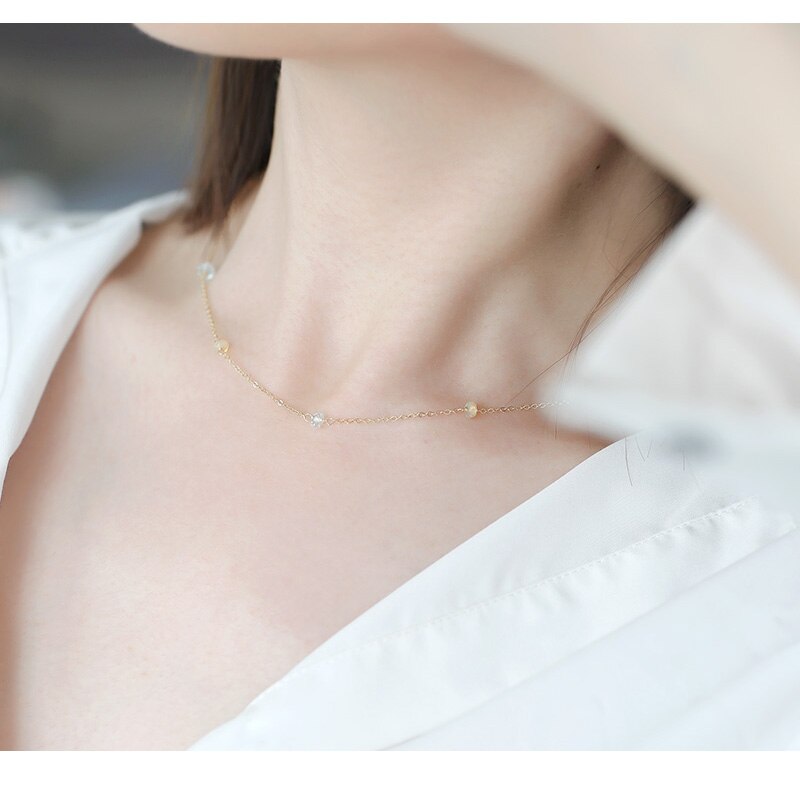 Aquamarine Stones Necklace for Women