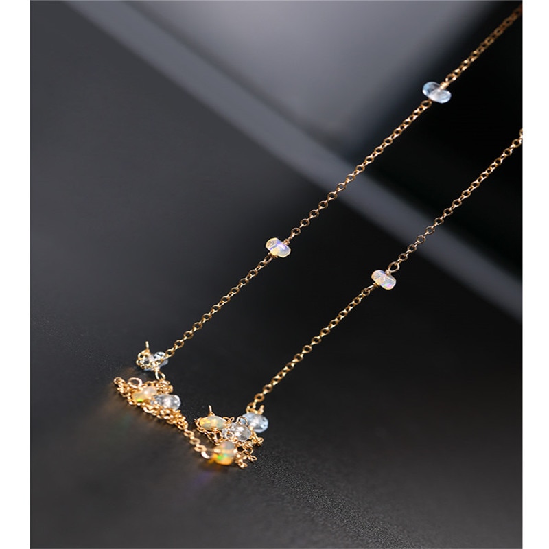 Aquamarine Stones Necklace for Women