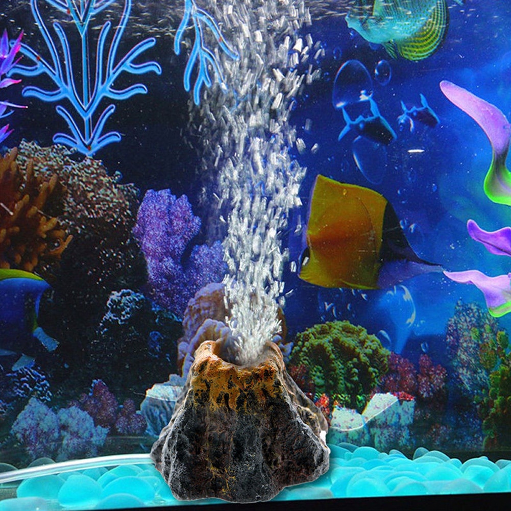 Aquarium Volcano Aerator Decoration