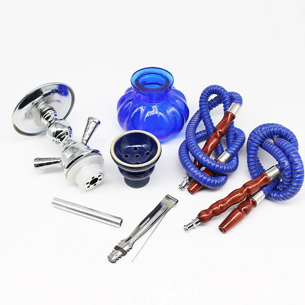 Arabian Hookah Large Double Hoses Portable Hookah, Shisha Hookah, Glass Hookah Travelling Hookah Shisha Hookah Set