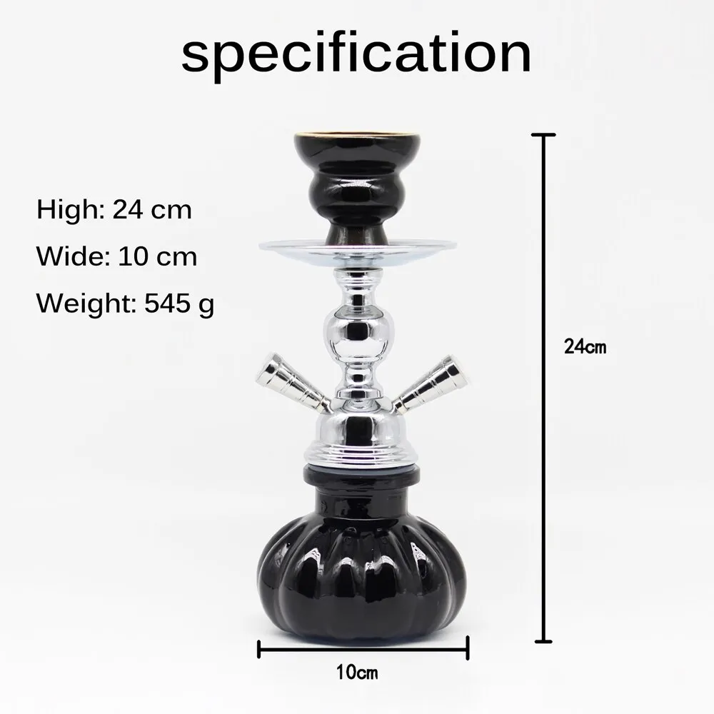 Arabian Hookah Large Double Hoses Portable Hookah, Shisha Hookah, Glass Hookah Travelling Hookah Shisha Hookah Set