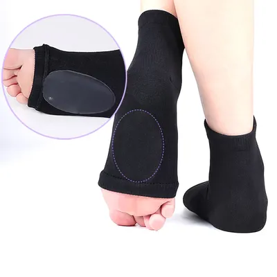 Arch Support Sleeve Cushioned Soft Elastic Gel Pad Fabric Arch Sock for Flat Foot Pain Relief Plantar Fasciitis Heel Arch Support Sleeve Cushioned Soft Elastic Gel Pad Fabric Arch Sock for Flat Foot Pain Relief Plantar Fasciitis Heel